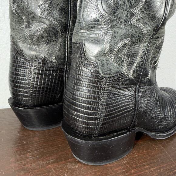 Tony Lama Men\'s Nacogdoches Black Lizard 13\